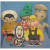 Group of vintage cartoon and advertising dolls