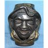 Antique cast iron 2 faced double sided black boy bank