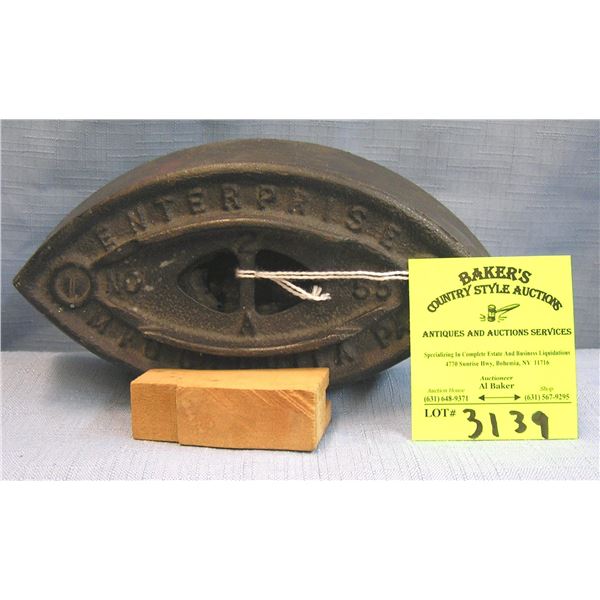 Antique cast iron clothes iron