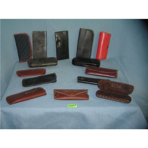 Group of modern and vintage eyeware cases