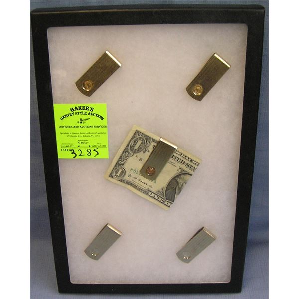 Group of quality gold plated money clips