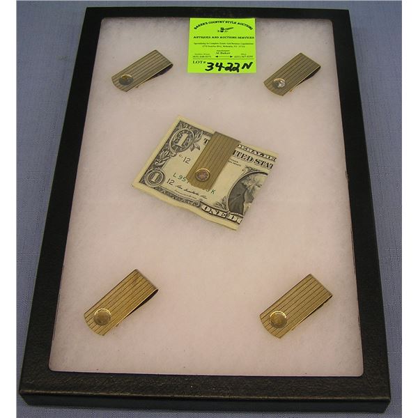 Group of quality gold plated money clips