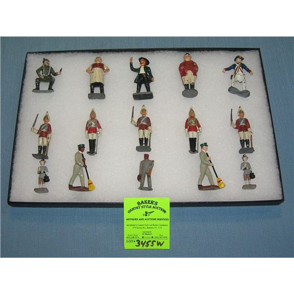 Group of vintage hand painted toy figures