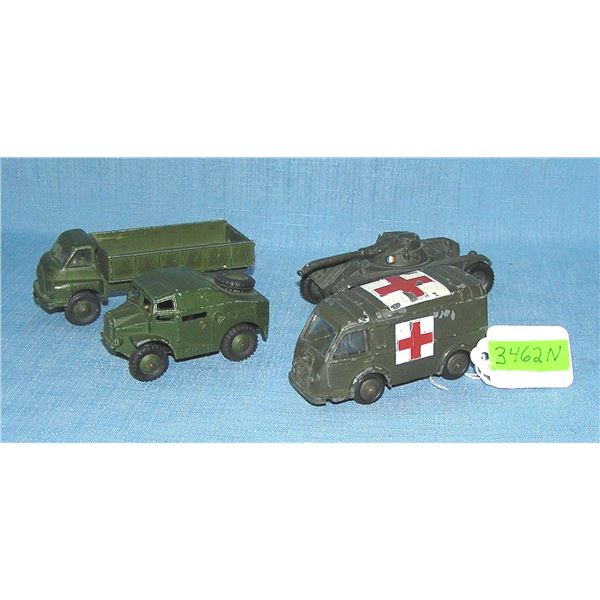 Group of 4 early Dinky military toys