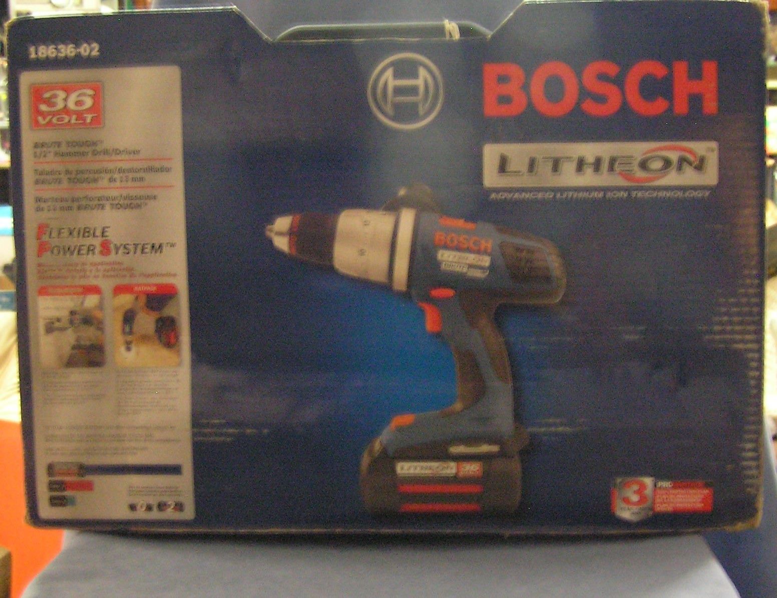 Bosch litheon 36 volt half inch hammer drill driver kit