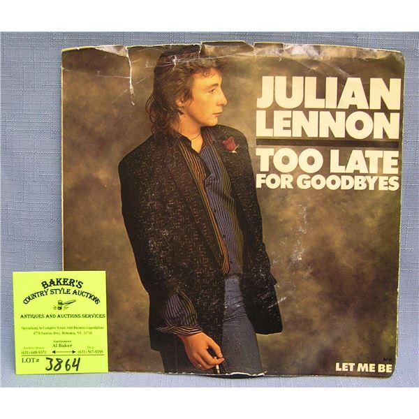 Vintage Julian Lennon 45 rpm record