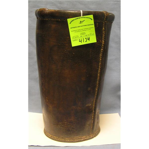 Antique leather fire bucket