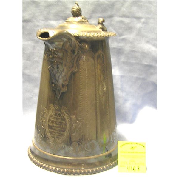 Antique quality silver plated figural presentation pitcher