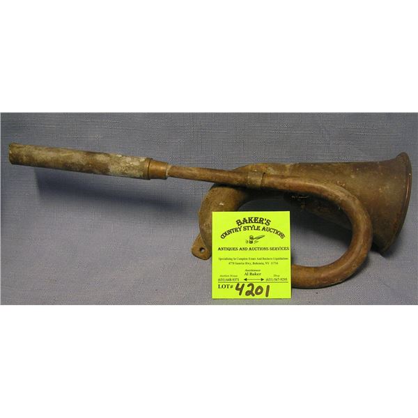 Antique brass horn