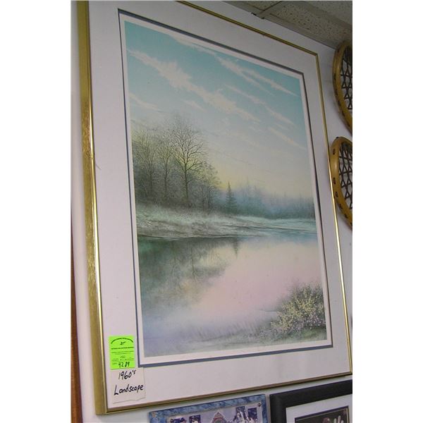 Vintage 1960s landscape print