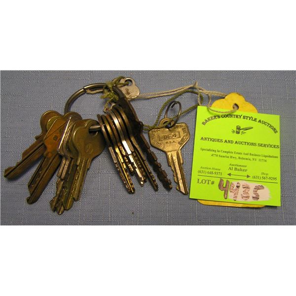 Collection of vintage and antique car keys