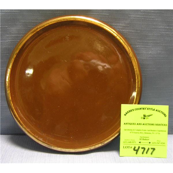 Signed Hall art pottery hot plate