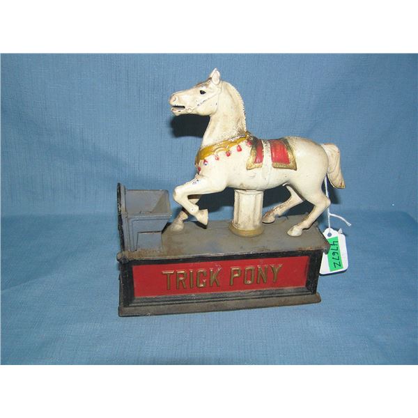 Trick Pony cast iron mechanical bank circa 1950s