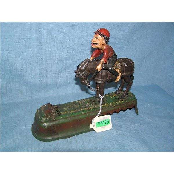 Always did spise a mule jockey over cast iron mechanical bank circa 1950s