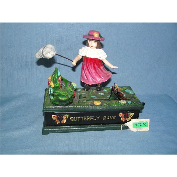 The butterfly cast iron mechanical bank