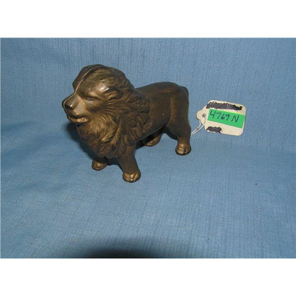 Cast iron Lion Bank circa early 1900s