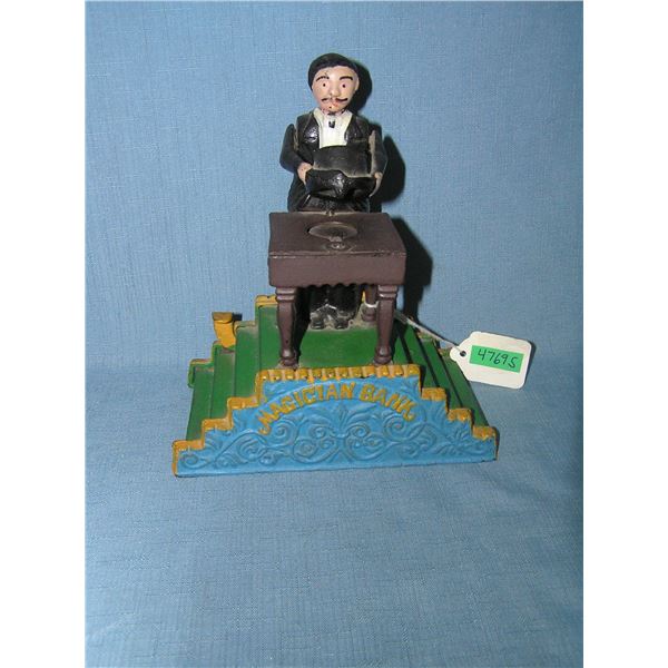 The Magician cast iron mechanical bank circa 1960s