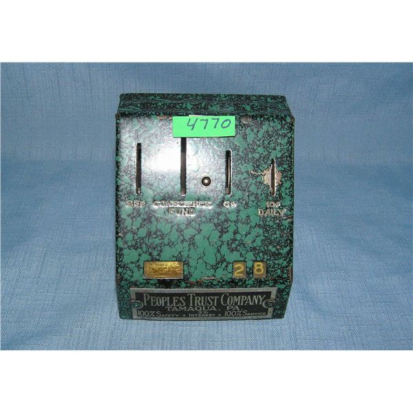 All tin registering bank from the Peple's Trust Company