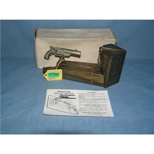 Wild West mechanical bank bronze color circa 1960s