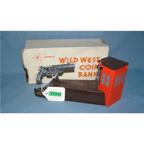 Wild West mechanical bank painted version circa 1960s