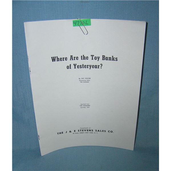 Where are the toy banks of yesteryear? J&E Stevens sales catalog