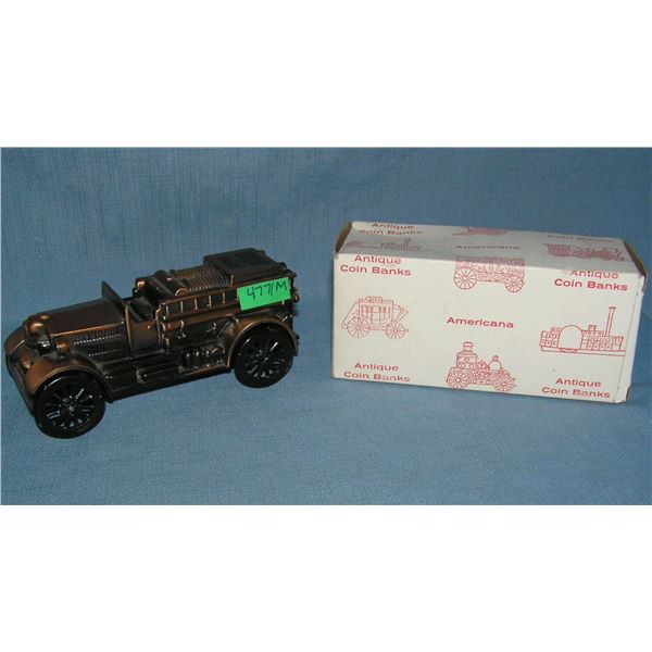 1924 Ahrens Fox Fire Truck all cast metal truck bank