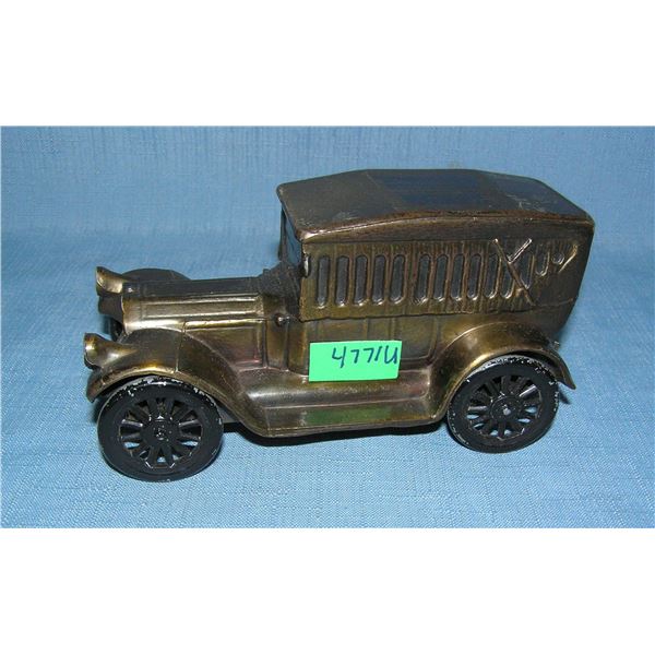 1917 2 door sedan all cast metal car bank
