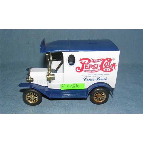Pepsi Cola cast metal advertising truck bank