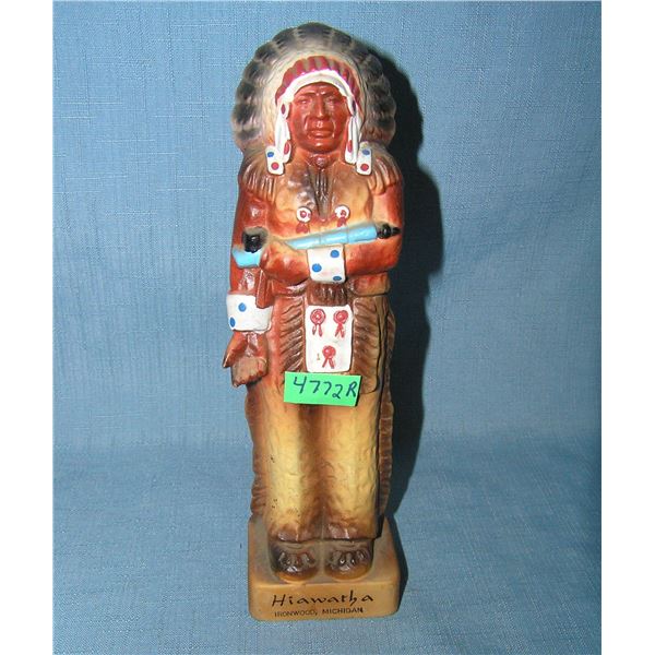 Hand painted Hiawatha indian chief bank