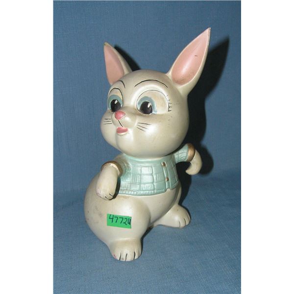 Hand painted rabbet savings bank