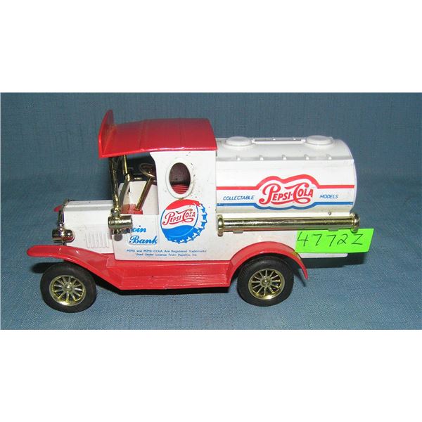 Pepsi Cola cast metal advertising truck bank