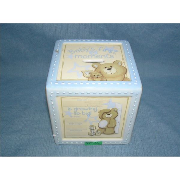 Baby's first moments cube bank by Gund