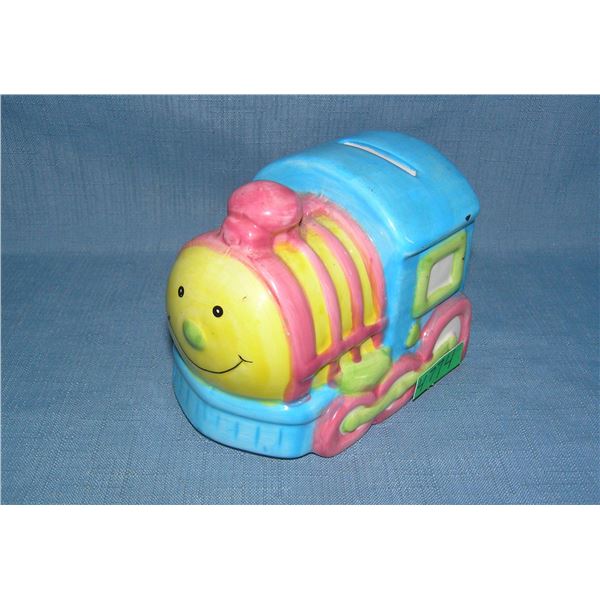 Porcelain train bank