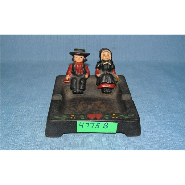 Cast iron Dutch couple ash tray