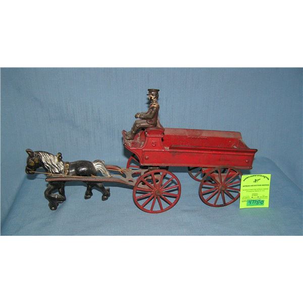 Cast iron Horse drawn market wagon