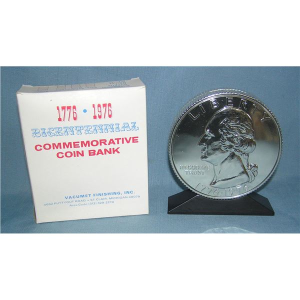 George Washington cast metal coin savings bank