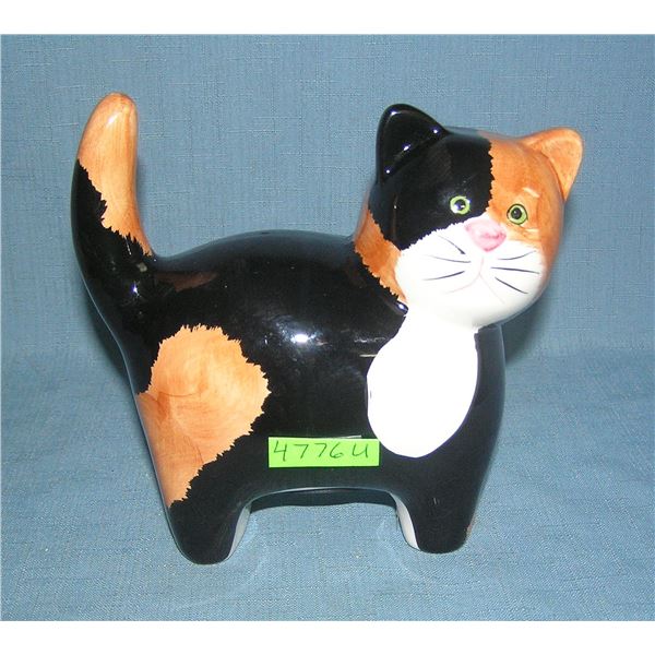 Painted porcelain pig bank