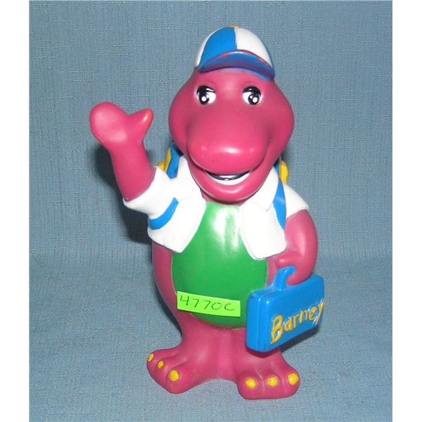 Barney hard plastic character bank