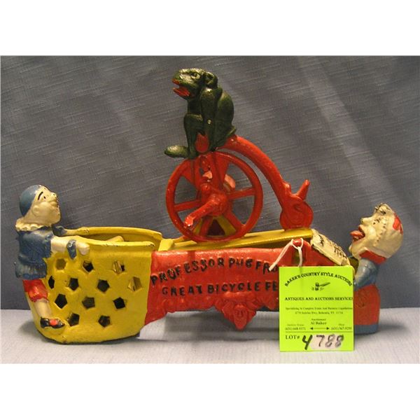 Professor Pugfrog mechanical bank