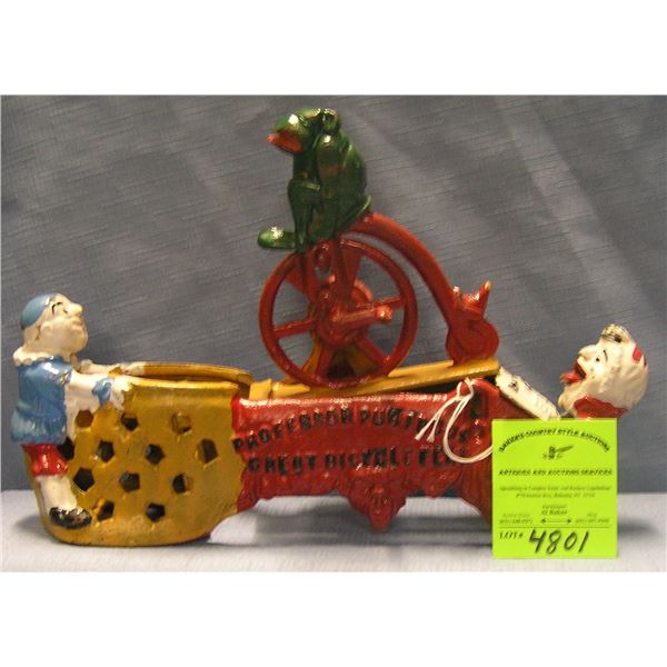 Professor Pugfrog mechanical bank