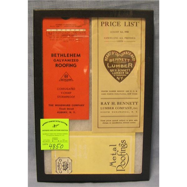 Group of early advertising booklets