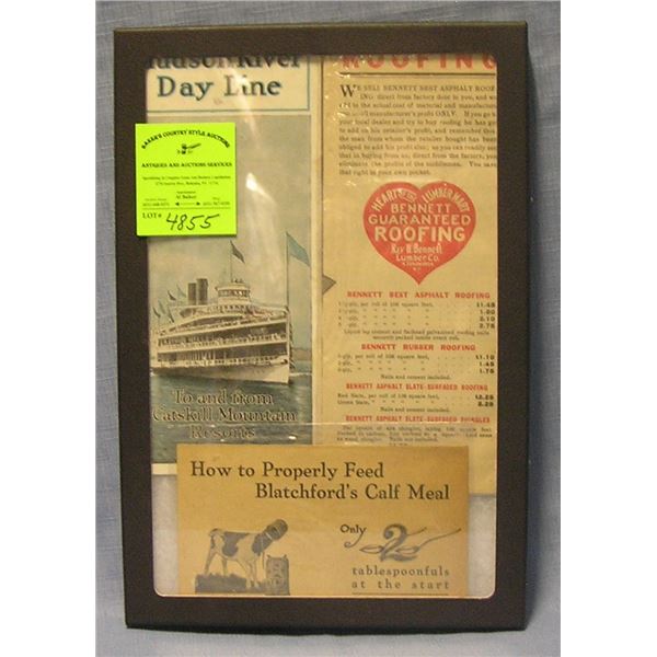 Group of antique advertising brochures