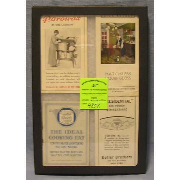 Group of antique advertising brochures