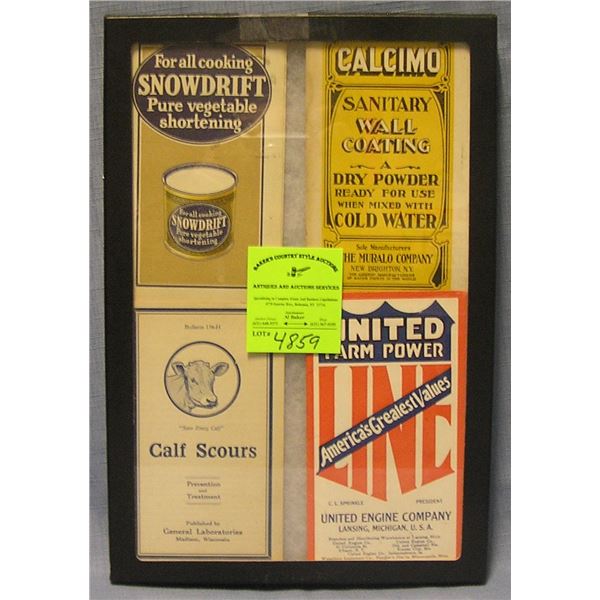 Group of antique advertising brochures