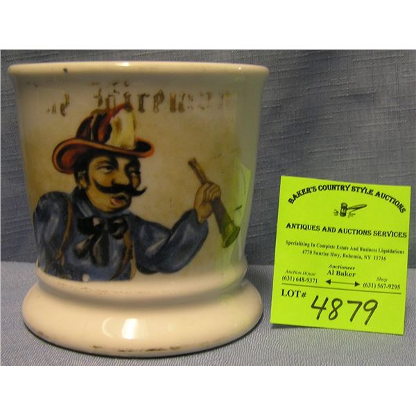Antique fireman shaving mug