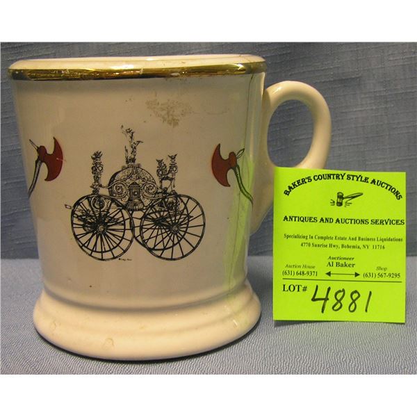Early firemans shaving mug
