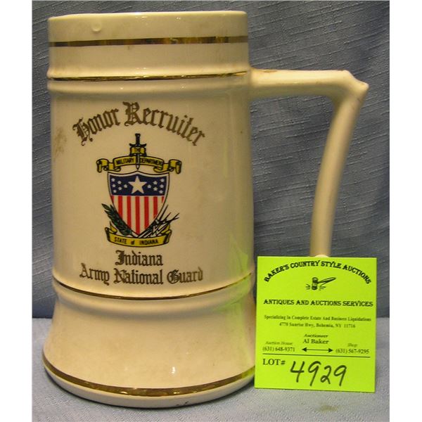 Vintage military recruiters beer mug