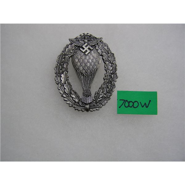 German N.S.F.K. free balloon commanders badge WWII style