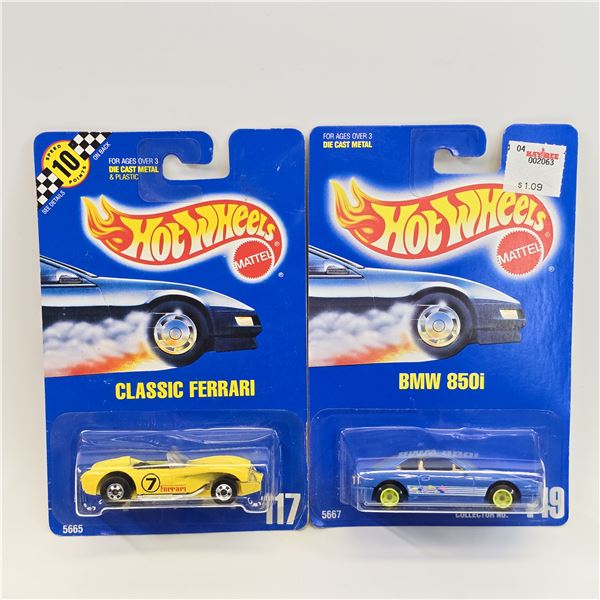 Hot Wheels blue card pair