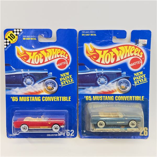 Hot Wheels blue card Mustang pair